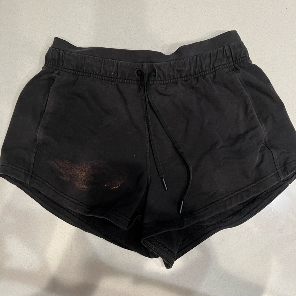 Lululemon Black Inner Glow Shorts (stain as shown in picture)